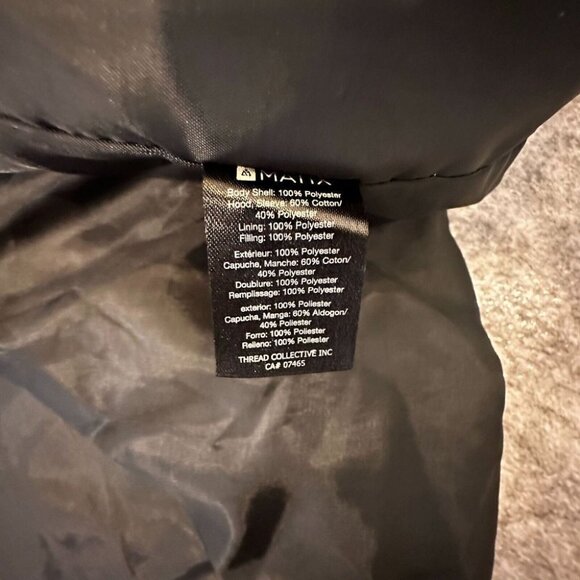 Matix Mens Hooded Jacket 5XL Gray & Black Quilted Polyester Cotton Blend EUC - Picture 5 of 7